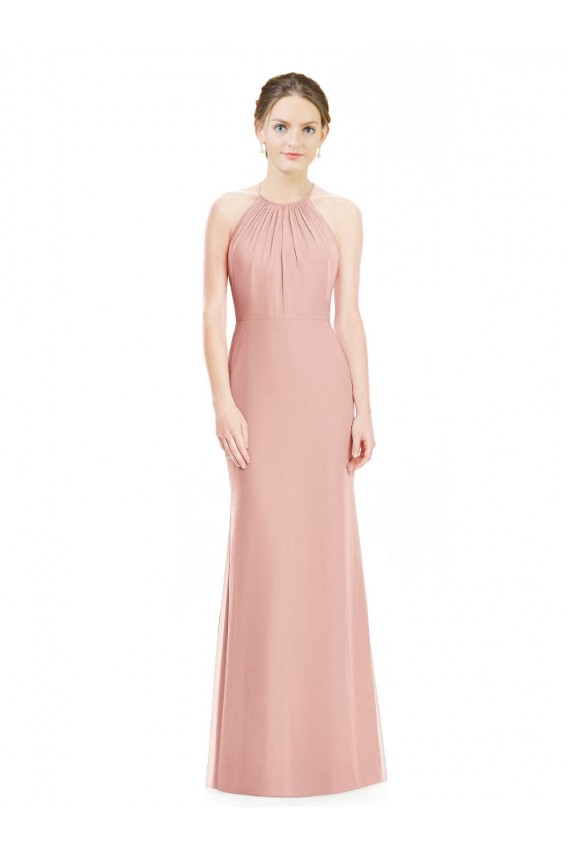 Soft Chiffon Mermaid Mermaid Sleeveless Bliss Pink Bridesmaid Dress Glasgow