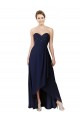 Luxe Chiffon A-Line Long Sleeveless High Low Bridesmaid Dress Glasgow