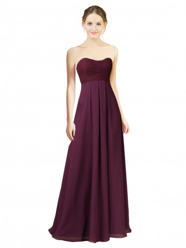 Chiffon A-Line Sleeveless Grape Bridesmaid Dress Glasgow