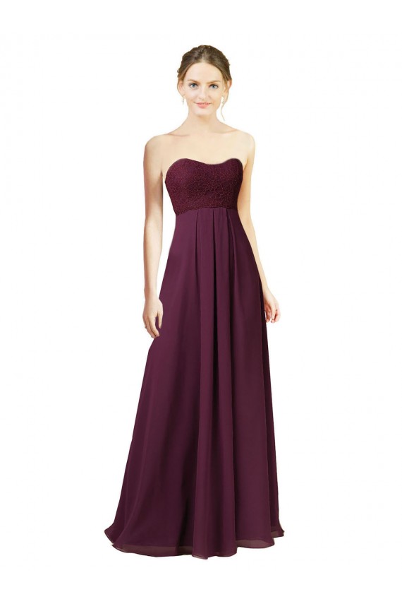 Chiffon A-Line Sleeveless Grape Bridesmaid Dress Glasgow