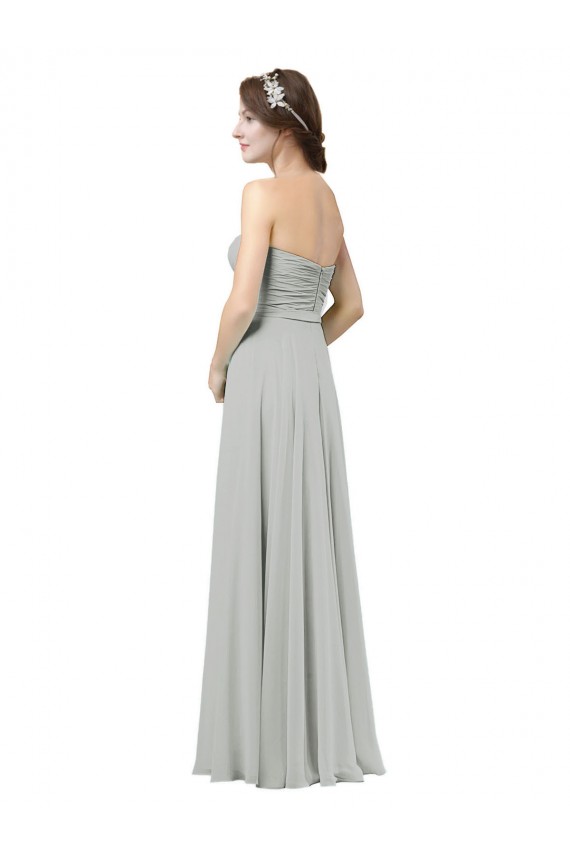 Soft Chiffon A-Line Long Sleeveless Bridesmaid Dresses Glasgow