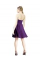 Soft Chiffon A-Line Knee Length Sleeveless Purple Bridesmaid Dress Glasgow