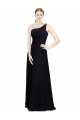 Chiffon A-Line Sleeveless Black Bridesmaid Dresses Glasgow