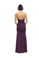Soft Chiffon Mermaid Long Sleeveless Grape Bridesmaid Dress Glasgow