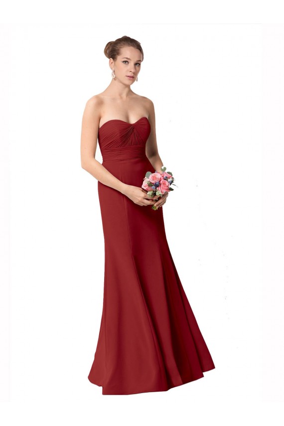 Soft Chiffon Mermaid Long Sleeveless Bridesmaid Dress Glasgow