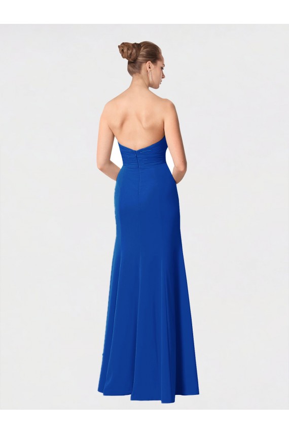 Soft Chiffon Mermaid Long Sleeveless Bridesmaid Dress Glasgow