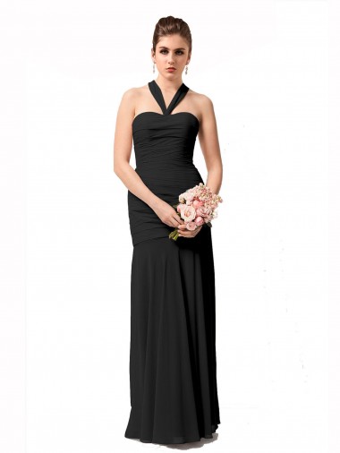 Chiffon Mermaid Long Sleeveless Bridesmaid Dress / Evening Dress Glasgow