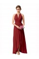 Luxe Chiffon A-Line Sleeveless Burgundy Bridesmaid Dresses Glasgow