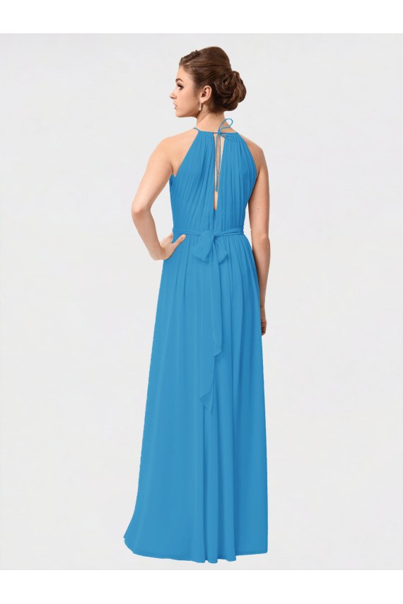 Luxe Chiffon A-Line Sleeveless Burgundy Bridesmaid Dresses Glasgow