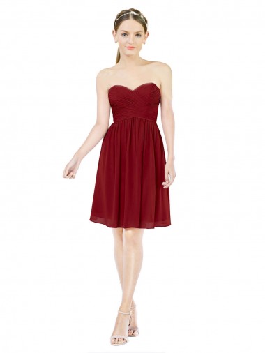 Soft Chiffon A-Line Knee Length Sleeveless Cocktail Dresses Glasgow