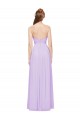 Soft Chiffon A-Line Long Sleeveless High Side Slit Bridesmaid Dresses Glasgow