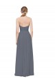 Soft Chiffon A-Line Long Sleeveless Slate Grey Bridesmaid Gowns Glasgow