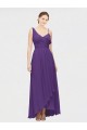 Soft Chiffon A-Line Long Sleeveless High Low Bridesmaid Dress Glasgow