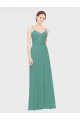 Chiffon A-Line Long Sleeveless Icelandic Silver Bridesmaid Dress / Evening Dress Glasgow