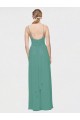 Chiffon A-Line Long Sleeveless Icelandic Silver Bridesmaid Dress / Evening Dress Glasgow