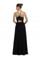 Soft Chiffon & Lace A-Line Long Sleeveless Open Back Bridesmaid Gown Glasgow