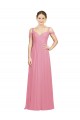 Soft Chiffon A-Line Long Sleeveless Skin Pink Bridesmaid Gowns Glasgow