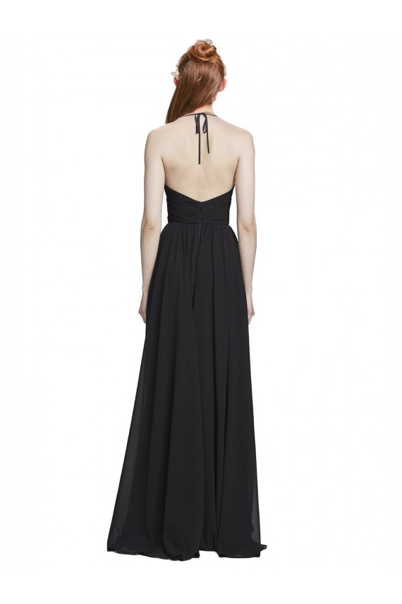 Chiffon A-Line Sleeveless Dark Navy Formal Dress / Bridesmaid Dress Glasgow