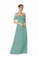 Soft Chiffon A-Line Flutter Sleeves Seaside Bridesmaid Dress Glasgow
