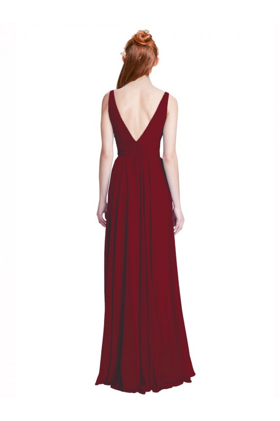 Chiffon Long A-Line Sleeveless Bridesmaid Dress / Evening Gowns Glasgow
