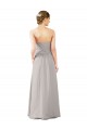 Soft Chiffon A-Line Long Sleeveless Oyster Silver Bridesmaid Dress Glasgow