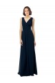 Chiffon A-Line Long Sleeveless V-Back Bridal Party Dress Glasgow