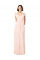 Chiffon A-Line Long Sleeveless Pink Keyhole Back Bridesmaid Dress / Evening Dress Glasgow