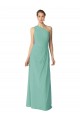 Soft Chiffon A-Line Long Sleeveless Jade Bridesmaid Dress Glasgow