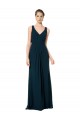 Soft Chiffon A-Line Long Sleeveless Midnight Green Bridesmaid Dress Glasgow