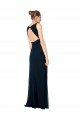 Soft Chiffon A-Line Long Sleeveless Midnight Green Bridesmaid Dress Glasgow