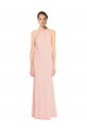 Chiffon Long A-Line Sleeveless Bridesmaid Dress Glasgow