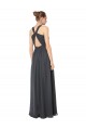 Soft Chiffon A-Line Long Sleeveless Keyhole Back Bridesmaid Dress Glasgow
