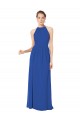 Chiffon A-Line Long Sleeveless Keyhole Back Bridesmaid Dress / Evening Dress Glasgow