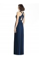 Chiffon A-Line Long Floor Length Sleeveless Dark Navy Bridesmaid Dresses Glasgow