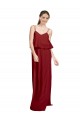 Chiffon A-Line Long Sleeveless Spaghetti Straps Criss Cross Open Back Bridesmaid Dresses Glasgow