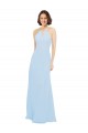 Soft Chiffon A-Line Long Sleeveless Wedding Party Dress Glasgow