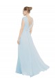 Soft Chiffon A-Line Long Sleeveless Sea Glass Bridesmaid Dress Glasgow