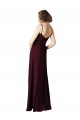 Soft Chiffon A-Line Sleeveless Burgundy Gold Bridesmaid Gown Glasgow