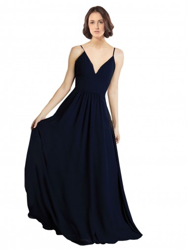 Chiffon A-Line Long Sleeveless Bridesmaid Dress & Gowns Glasgow