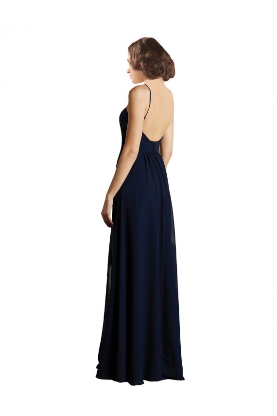 Chiffon A-Line Long Sleeveless Bridesmaid Dress & Gowns Glasgow