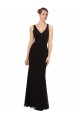 Soft Chiffon Sheath Long Sleeveless Bridesmaid Gown Glasgow