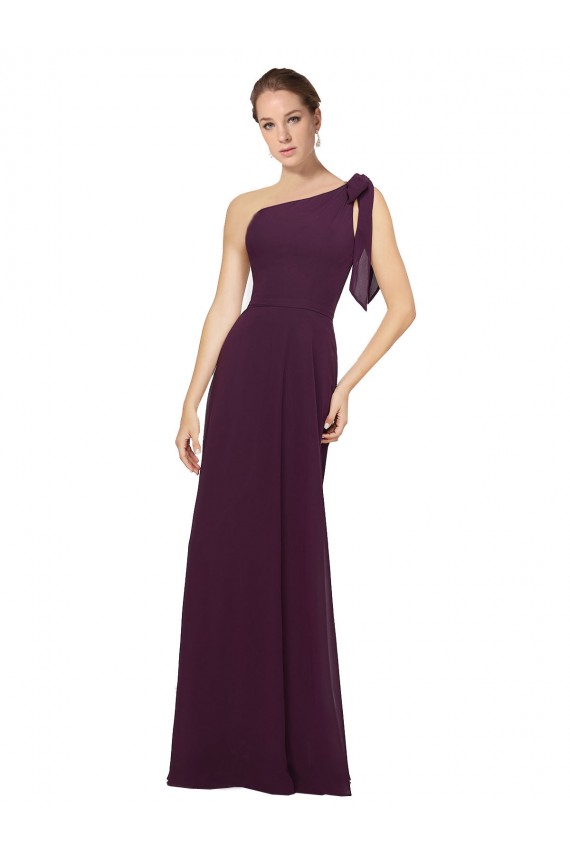 Soft Chiffon Long Sleeveless Bridesmaid Dresses Glasgow