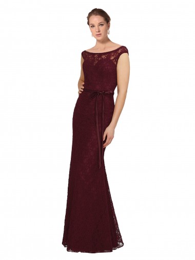 Soft Chiffon Sheath Long Cap Sleeves Bridesmaid Dress Glasgow