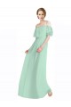Soft Chiffon A-Line Long Sleeveless Mint Green Bridesmaid Gowns Glasgow