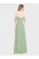 Soft Chiffon A-Line Long Sleeveless Low Back Formal Dress / Bridesmaid Dress Glasgow