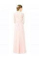 Soft Chiffon A-Line Long Sleeveless V-Back Bridesmaid Dress Glasgow