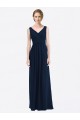 Soft Chiffon A-Line Long Sleeveless Low Back Evening Gowns / Bridesmaid Dress Glasgow
