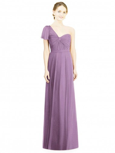 Soft Chiffon A-Line Long Flutter Sleeves Open Back Formal Dress / Bridesmaid Dress Glasgow