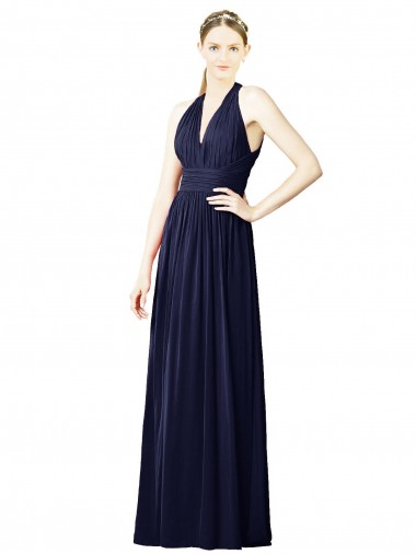 Chiffon A-Line Long Sleeveless Open Back Bridesmaid Dresses Glasgow