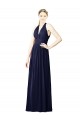 Chiffon A-Line Long Sleeveless Open Back Bridesmaid Dresses Glasgow